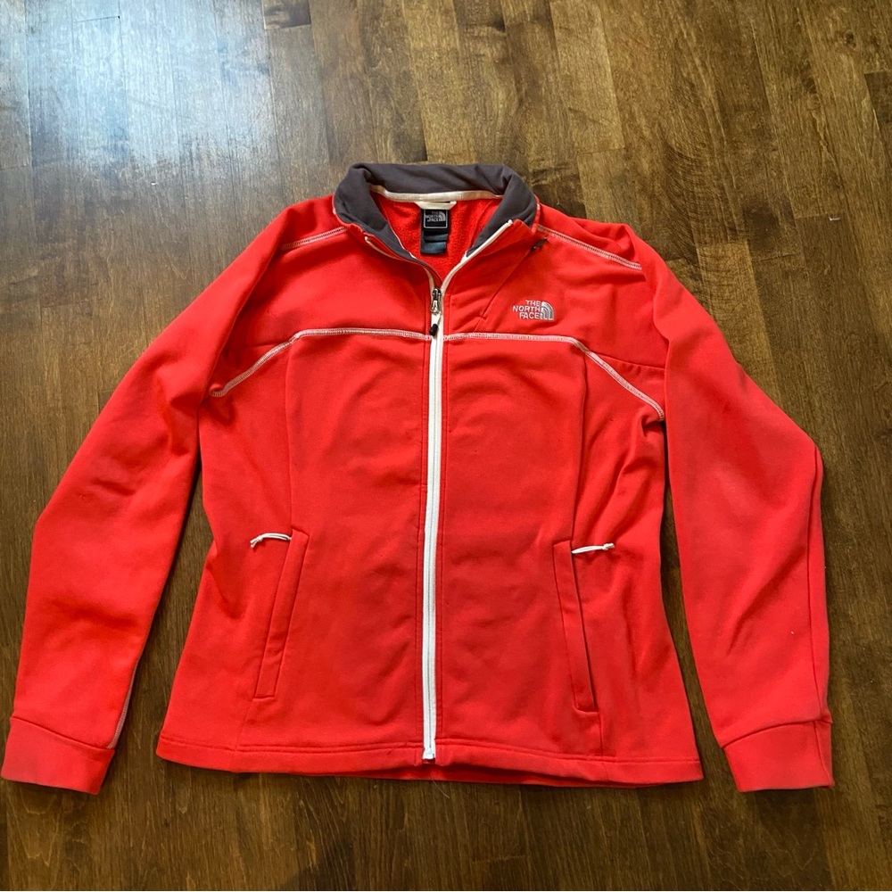 The North Face full zip up Gorpcore orange jacket size Large